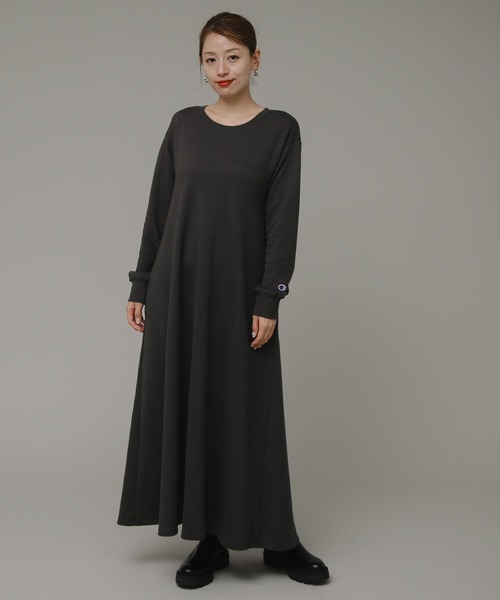 Champion（チャンピオン）の「『別注』『Sサイズあり』Champion×Sonny Label　裏毛スウェットテントワンピース（ワンピース・レディース・ブラック/スミクロ/ネイビー・SMALL/FREE）」の11枚目の写真