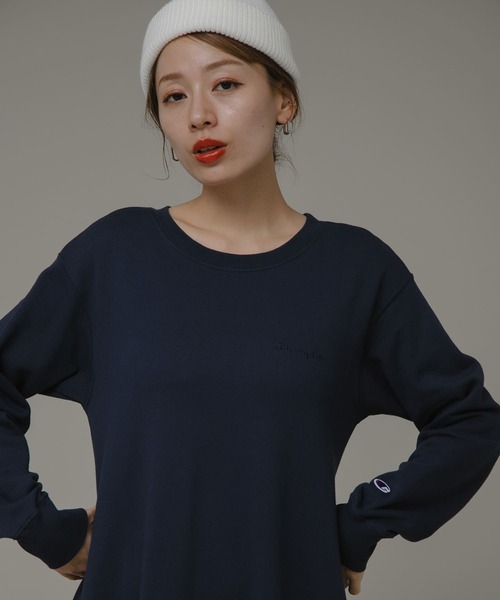 Champion（チャンピオン）の「『別注』『Sサイズあり』Champion×Sonny Label　裏毛スウェットテントワンピース（ワンピース・レディース・ブラック/スミクロ/ネイビー・SMALL/FREE）」の7枚目の写真