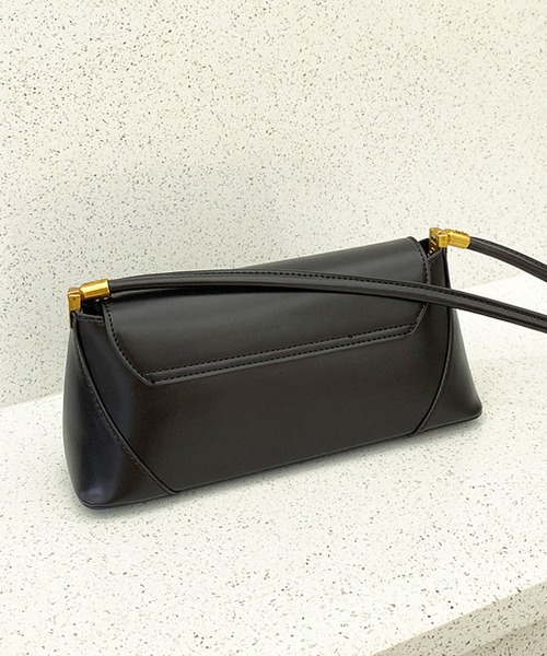 florist(フローリスト)の「フラップレザー横長ホーボーハンドバッグ/ショルダーバッグ(ハンドバッグ・レディース・ブラウン/ホワイト/ブラック・FREE)」の18枚目の写真