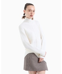 ARMANI EXCHANGE | 【A|X アルマーニ エクスチェンジ】アシンメトリー　モックネックニットプルオーバー(ニット/セーター)