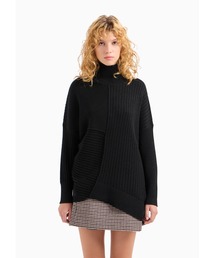 ARMANI EXCHANGE | 【A|X アルマーニ エクスチェンジ】アシンメトリー　モックネックニットプルオーバー(ニット/セーター)
