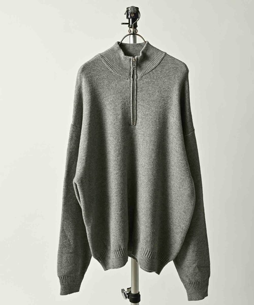 many men many mind(メニーメンメニーマインド)の「many men many mind /ウォッシャブルニットハーフZIP(ニット/セーター・メンズ・ネイビー/グレー/ブラック/アイボリー/ブラック系その他/ブラウン/ホワイト系その他・MEDIUM/LARGE/X-LARGE)」の5枚目の写真