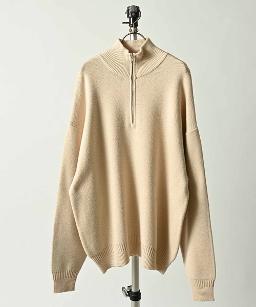 many men many mind(メニーメンメニーマインド)の「many men many mind /ウォッシャブルニットハーフZIP(ニット/セーター・メンズ・ネイビー/グレー/ブラック/アイボリー/ブラック系その他/ブラウン/ホワイト系その他・MEDIUM/LARGE/X-LARGE)」の2枚目の写真