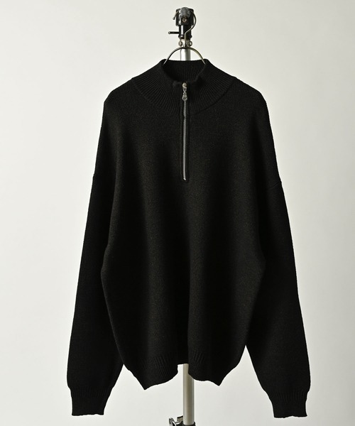 many men many mind(メニーメンメニーマインド)の「many men many mind /ウォッシャブルニットハーフZIP(ニット/セーター・メンズ・ネイビー/グレー/ブラック/アイボリー/ブラック系その他/ブラウン/ホワイト系その他・MEDIUM/LARGE/X-LARGE)」の1枚目の写真
