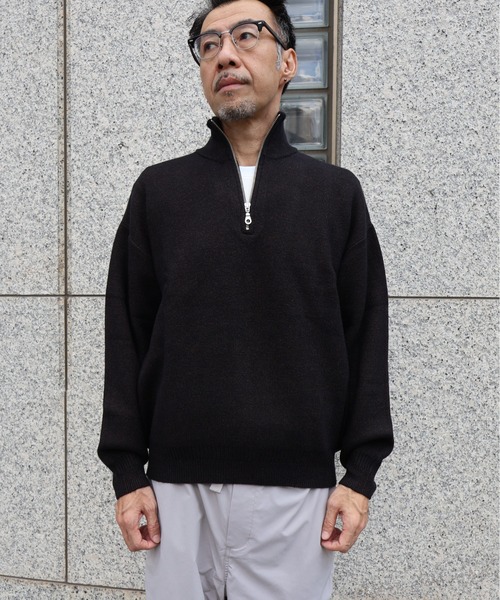 many men many mind(メニーメンメニーマインド)の「many men many mind /ウォッシャブルニットハーフZIP(ニット/セーター・メンズ・ネイビー/グレー/ブラック/アイボリー/ブラック系その他/ブラウン/ホワイト系その他・MEDIUM/LARGE/X-LARGE)」の20枚目の写真