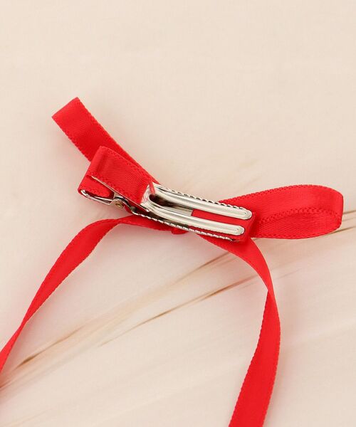 MAJESTIC LEGON（マジェスティックレゴン）の「アンニュイリボンヘアピンセット（ヘアピン・レディース・レッド/グレー/ブラック・FREE）」の16枚目の写真