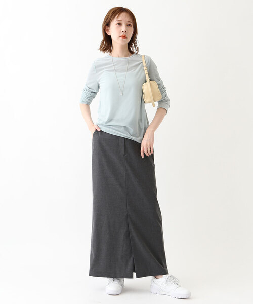 SLOBE IENA(スローブイエナ)の「STAND OIL/スタンドオイル Pleats Bag(ショルダーバッグ・レディース・アイボリー/ブラック・FREE)」の5枚目の写真