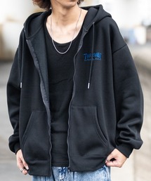 THRASHER | 【at】〔THRASHER/スラッシャー〕裏起毛 ロゴ刺繍 フルジップパーカー(パーカー)