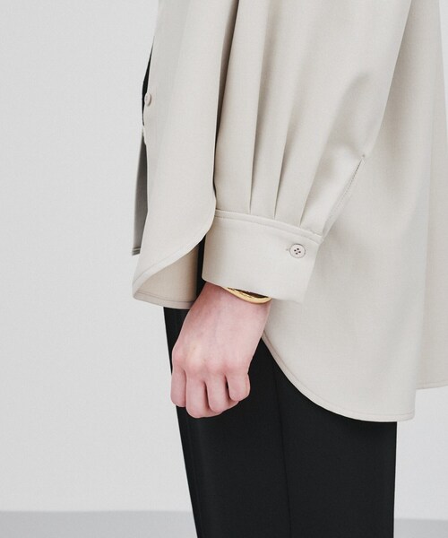 cloenc(クロエンス)の「◆【セットアップ/マシンウォッシュ】ソフトオーバーサイズシャツ(シャツ/ブラウス・レディース・グレー系その他3/ナチュラル/ブラック・02)」の13枚目の写真