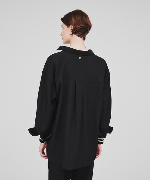 cloenc(クロエンス)の「◆【セットアップ/マシンウォッシュ】ソフトオーバーサイズシャツ(シャツ/ブラウス・レディース・グレー系その他3/ナチュラル/ブラック・02)」の16枚目の写真