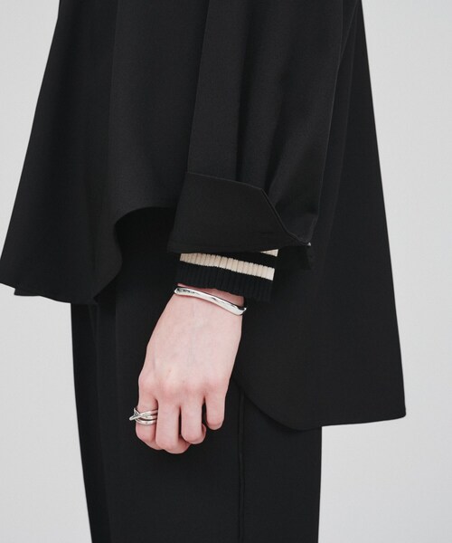 cloenc(クロエンス)の「◆【セットアップ/マシンウォッシュ】ソフトオーバーサイズシャツ(シャツ/ブラウス・レディース・グレー系その他3/ナチュラル/ブラック・02)」の19枚目の写真