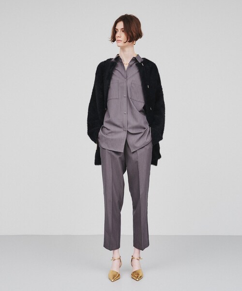 cloenc(クロエンス)の「◆【セットアップ/マシンウォッシュ】ソフトオーバーサイズシャツ(シャツ/ブラウス・レディース・グレー系その他3/ナチュラル/ブラック・02)」の20枚目の写真