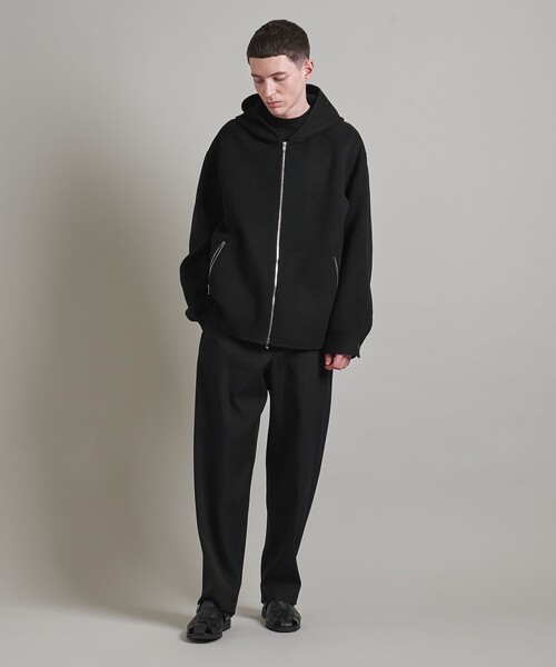 t*n様 LOEFF リバー ジップ フーディ ブラック 1 カシミヤ LOEFF（ロエフ）の「＜LOEFF＞リバー ジップ フーディ MEN'S（ブルゾン