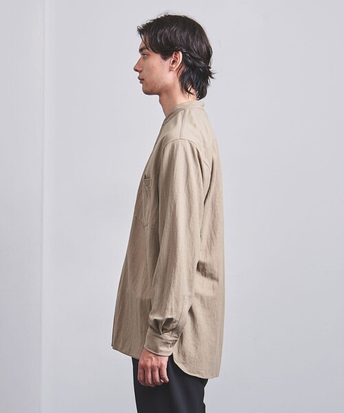 UNITED ARROWS（ユナイテッドアローズ）の「スムース ジャージ バンドカラーシャツ（シャツ/ブラウス・メンズ・オフホワイト/ブラック/ベージュ・M/L/S/XL）」の11枚目の写真