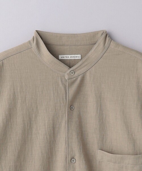 UNITED ARROWS（ユナイテッドアローズ）の「スムース ジャージ バンドカラーシャツ（シャツ/ブラウス・メンズ・オフホワイト/ブラック/ベージュ・M/L/S/XL）」の15枚目の写真