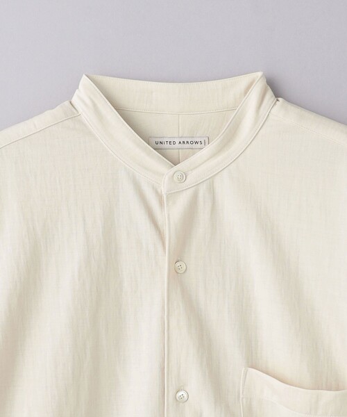 UNITED ARROWS（ユナイテッドアローズ）の「スムース ジャージ バンドカラーシャツ（シャツ/ブラウス・メンズ・オフホワイト/ブラック/ベージュ・M/L/S/XL）」の22枚目の写真