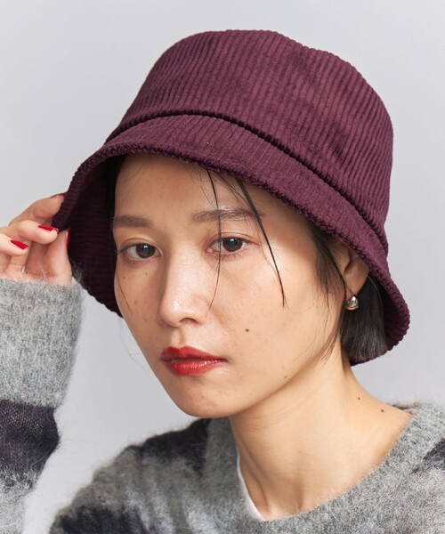 BEAUTY&YOUTH UNITED ARROWS(ビューティーアンドユースユナイテッドアローズ)の「コーデュロイ バケットハット(ハット・レディース・ワインレッド/ブラック・FREE)」の3枚目の写真