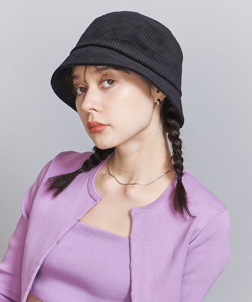 BEAUTY&YOUTH UNITED ARROWS(ビューティーアンドユースユナイテッドアローズ)の「コーデュロイ バケットハット(ハット・レディース・ワインレッド/ブラック・FREE)」の4枚目の写真