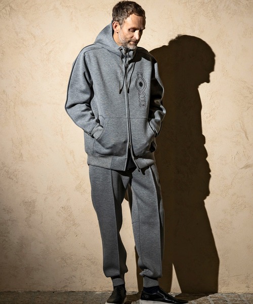 C DIEM（カルペディエム）の「C DIEM(カルペディエム)エンボスロゴ ジョガーパンツ スウェットパンツ（スウェットパンツ・メンズ・グレー/ブラック・S/M/L/XL）」の19枚目の写真