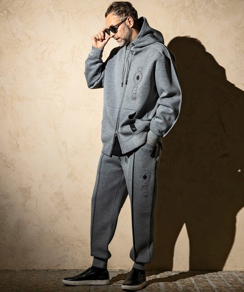 C DIEM（カルペディエム）の「C DIEM(カルペディエム)エンボスロゴ ジョガーパンツ スウェットパンツ（スウェットパンツ・メンズ・グレー/ブラック・S/M/L/XL）」の20枚目の写真