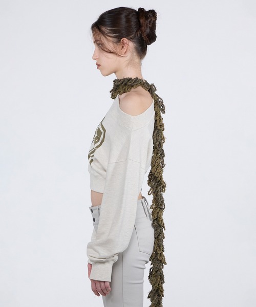 SCULPTOR（スカルプター）の「Sequin Mop Scarf/シークインモップスカーフ（マフラー・レディース・グリーン系その他/ピンク/ナチュラル・FREE）」の3枚目の写真
