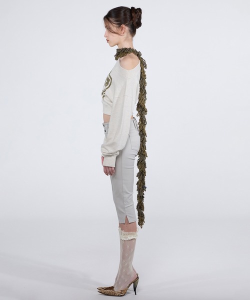 SCULPTOR（スカルプター）の「Sequin Mop Scarf/シークインモップスカーフ（マフラー・レディース・グリーン系その他/ピンク/ナチュラル・FREE）」の10枚目の写真