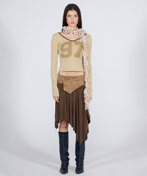 SCULPTOR（スカルプター）の「Sequin Mop Scarf/シークインモップスカーフ（マフラー・レディース・グリーン系その他/ピンク/ナチュラル・FREE）」の6枚目の写真
