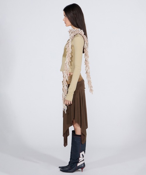 SCULPTOR（スカルプター）の「Sequin Mop Scarf/シークインモップスカーフ（マフラー・レディース・グリーン系その他/ピンク/ナチュラル・FREE）」の7枚目の写真
