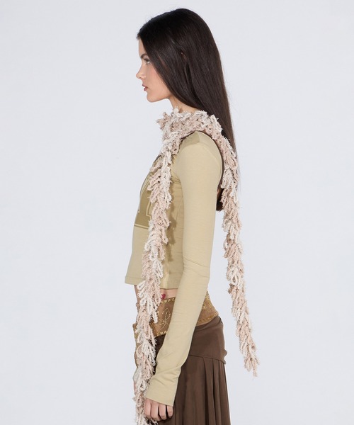SCULPTOR（スカルプター）の「Sequin Mop Scarf/シークインモップスカーフ（マフラー・レディース・グリーン系その他/ピンク/ナチュラル・FREE）」の8枚目の写真