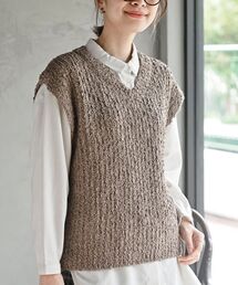 rps | ポップコーンモールワイドニットベスト(ベスト)