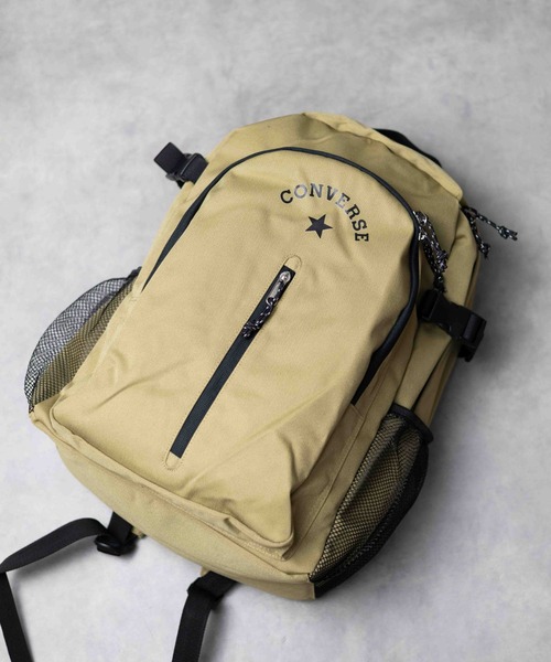 CONVERSE（コンバース）の「《CONVERSE》LOGO PRINT BACK PACK（バックパック/リュック・レディース・ブラック/ブラック系その他/ベージュ・FREE）」の3枚目の写真