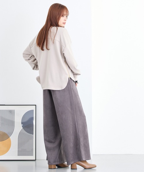 NICOLE white（ニコルホワイト）の「アシンメトリープリーツパンツ（その他パンツ・レディース・ネイビー/グレー/ブラック・FREE）」の5枚目の写真