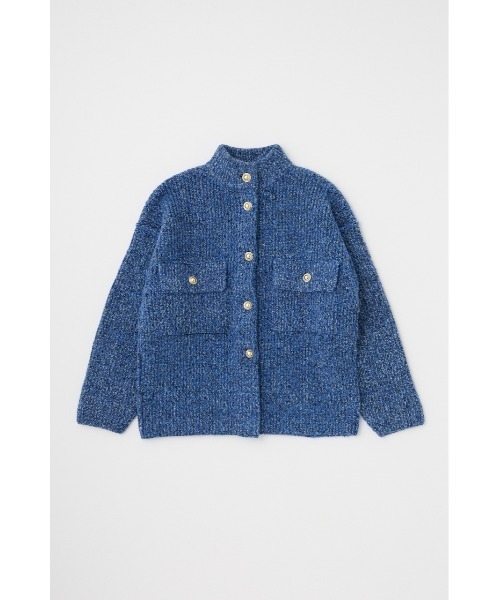 MOUSSY(マウジー)の「MIX YARN OVER KNIT カーディガン(カーディガン/ボレロ・レディース・ブルー/チャコールグレー/ライトベージュ・FREE)」の17枚目の写真
