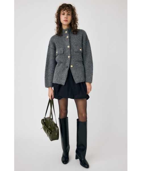MOUSSY(マウジー)の「MIX YARN OVER KNIT カーディガン(カーディガン/ボレロ・レディース・ブルー/チャコールグレー/ライトベージュ・FREE)」の20枚目の写真