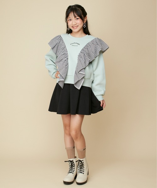JENNI love(ジェニィラブ)の「【ウエスト調整可】フレアスカパン(その他パンツ・キッズ・ブラック/サックスブルー/ピンク・130cm/140cm/150cm/160cm)」の5枚目の写真