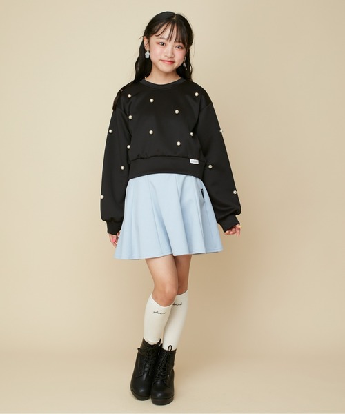 JENNI love(ジェニィラブ)の「【ウエスト調整可】フレアスカパン(その他パンツ・キッズ・ブラック/サックスブルー/ピンク・130cm/140cm/150cm/160cm)」の9枚目の写真