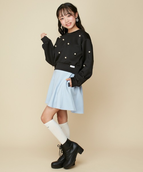 JENNI love(ジェニィラブ)の「【ウエスト調整可】フレアスカパン(その他パンツ・キッズ・ブラック/サックスブルー/ピンク・130cm/140cm/150cm/160cm)」の10枚目の写真