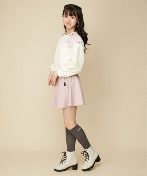 JENNI love(ジェニィラブ)の「【ウエスト調整可】フレアスカパン(その他パンツ・キッズ・ブラック/サックスブルー/ピンク・130cm/140cm/150cm/160cm)」の12枚目の写真