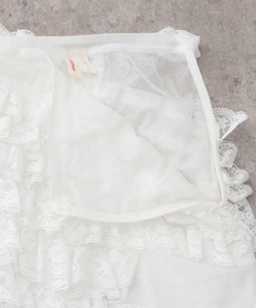 EDIT. FOR LULU（エディットフォールル）の「【YUHAN WANG/ユハン ワン】lace trimmed maxi skirt（スカート・レディース・ホワイト・SMALL）」の16枚目の写真