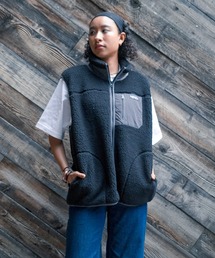 ragged mountain（ラギットマウンテン）の「【RAGGED MOUNTAIN/ラギットマウンテン】CONCORD 防風ボアスタンドカラーベスト フリースジャケット モコモコ（ベスト）」