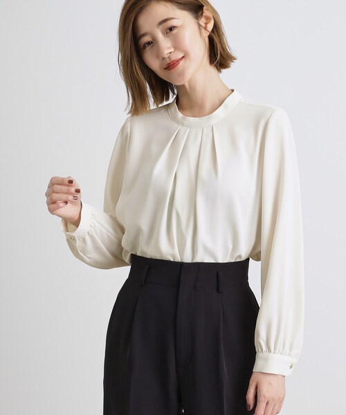 grove（グローブ）の「マルチWAYボウタイブラウス（シャツ/ブラウス・レディース・サンドベージュ/ナチュラル/ホワイト系5・03/02/01/04/05）」の6枚目の写真