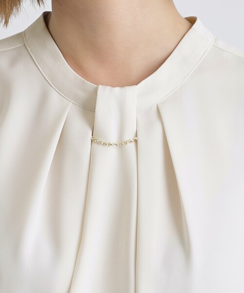 grove（グローブ）の「マルチWAYボウタイブラウス（シャツ/ブラウス・レディース・サンドベージュ/ナチュラル/ホワイト系5・03/02/01/04/05）」の4枚目の写真