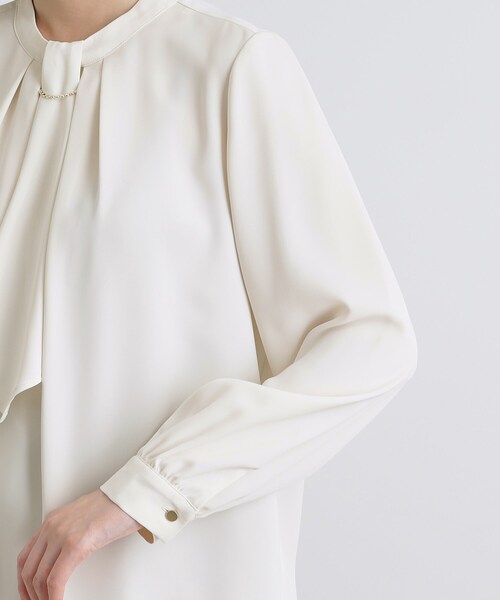 grove（グローブ）の「マルチWAYボウタイブラウス（シャツ/ブラウス・レディース・サンドベージュ/ナチュラル/ホワイト系5・03/02/01/04/05）」の13枚目の写真