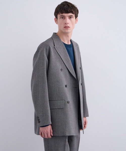 UNITED TOKYO（ユナイテッドトウキョウ）の「【セットアップ着用可能】パタゴニアツィード ダブルジャケット（テーラードジャケット・メンズ・ダークグレー/ブラウン・1/2）」の5枚目の写真