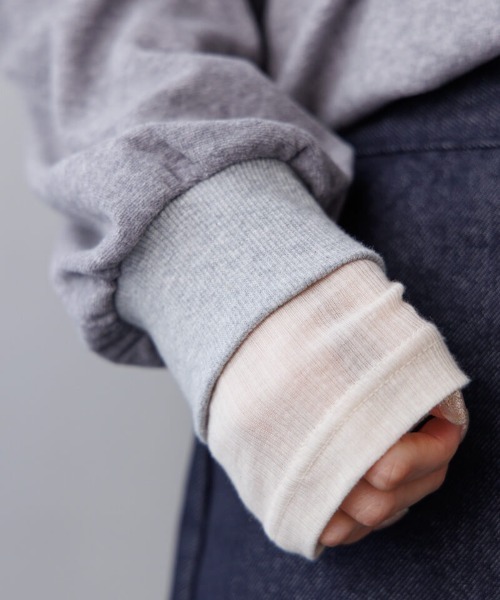 flower（フラワー）の「パウダリーポロトップ（Tシャツ/カットソー・レディース・アイボリー/グレー・FREE）」の13枚目の写真