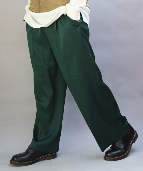 ８(eight)（エイト）の「カラーワイドパンツ（スラックス・メンズ・レッド/グリーン/ワインレッド/チャコールグレー/ライトブラウン/ブラック・MEDIUM/LARGE）」の4枚目の写真