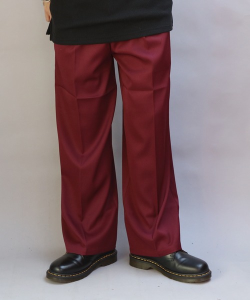 ８(eight)（エイト）の「カラーワイドパンツ（スラックス・メンズ・レッド/グリーン/ワインレッド/チャコールグレー/ライトブラウン/ブラック・MEDIUM/LARGE）」の6枚目の写真
