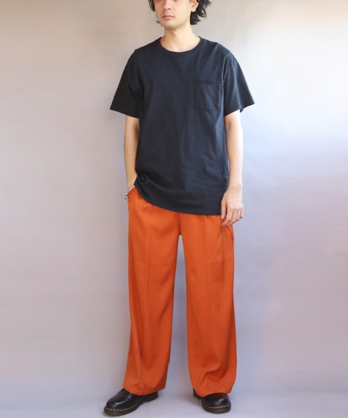 ８(eight)（エイト）の「カラーワイドパンツ（スラックス・メンズ・レッド/グリーン/ワインレッド/チャコールグレー/ライトブラウン/ブラック・MEDIUM/LARGE）」の9枚目の写真