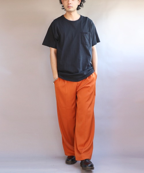 ８(eight)（エイト）の「カラーワイドパンツ（スラックス・メンズ・レッド/グリーン/ワインレッド/チャコールグレー/ライトブラウン/ブラック・MEDIUM/LARGE）」の13枚目の写真