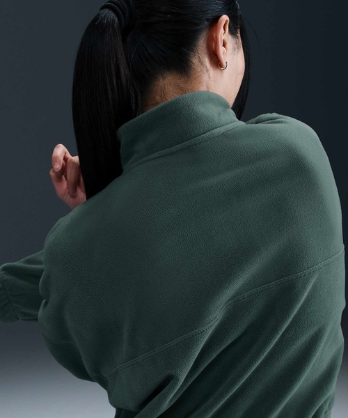 新品ナイキ Therma-FIT オーバーサイズドフーデッド　M ラスト1点 Nike One Women's Therma-FIT Oversized 1/2-Zip Fleece Top